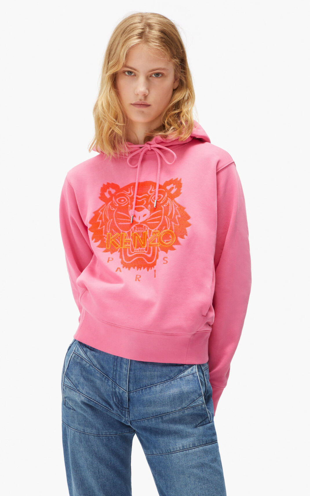 Sweat A Capuche Kenzo Femme Tiger Rose LOTJD-4062